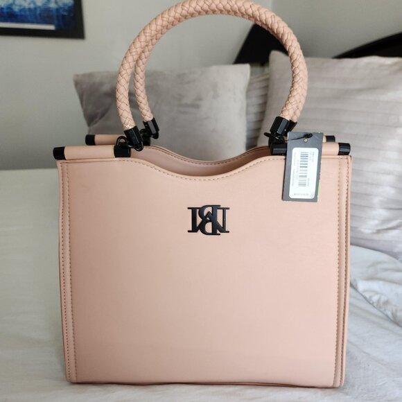 Badgley Mischka Blush Satchel, Top Braided handle, wallet, detachable strap, NWT - Picture 5 of 15
